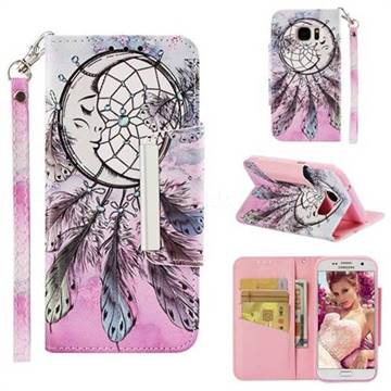 Angel Monternet Big Metal Buckle PU Leather Wallet Phone Case for Samsung Galaxy S7 G930