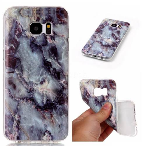 Rock Blue Soft TPU Marble Pattern Case for Samsung Galaxy S7 Edge