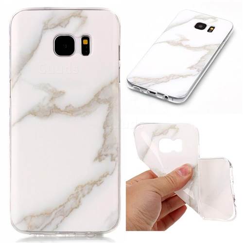 Jade White Soft TPU Marble Pattern Case for Samsung Galaxy S7 Edge
