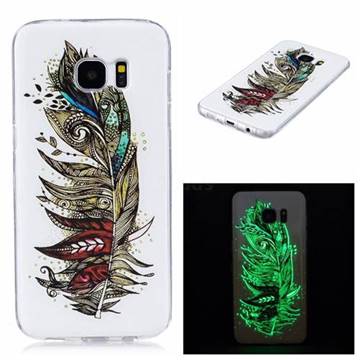 Feather Tribe Noctilucent Soft TPU Back Cover for Samsung Galaxy S7 Edge