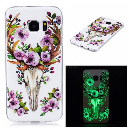 Sika Deer Noctilucent Soft TPU Back Cover for Samsung Galaxy S7 Edge