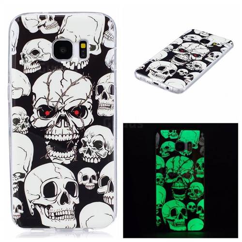 Red-eye Ghost Skull Noctilucent Soft TPU Back Cover for Samsung Galaxy S7 Edge