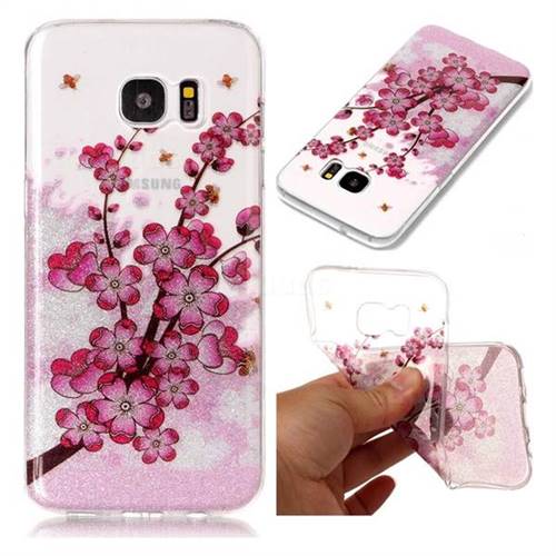 Branches Plum Blossom Super Clear Soft TPU Back Cover for Samsung Galaxy S7 Edge s7edge