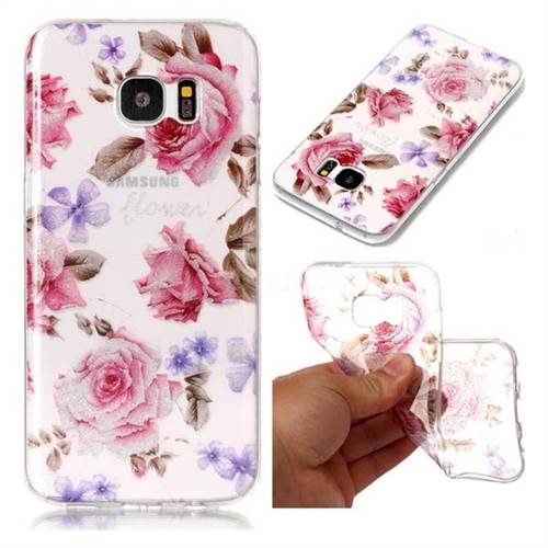 Blossom Peony Super Clear Soft TPU Back Cover for Samsung Galaxy S7 Edge s7edge