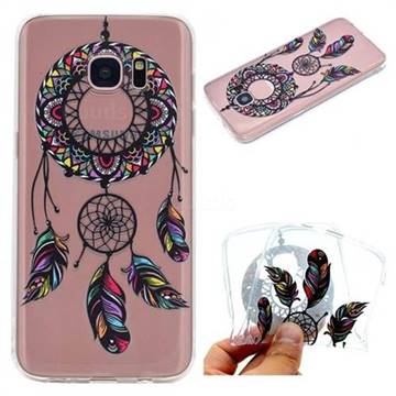 Feather Black Wind Chimes Super Clear Soft TPU Back Cover for Samsung Galaxy S7 Edge s7edge