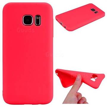 Candy Soft TPU Back Cover for Samsung Galaxy S7 Edge s7edge - Red