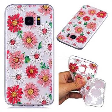Chrysant Flower Super Clear Soft TPU Back Cover for Samsung Galaxy S7 Edge s7edge