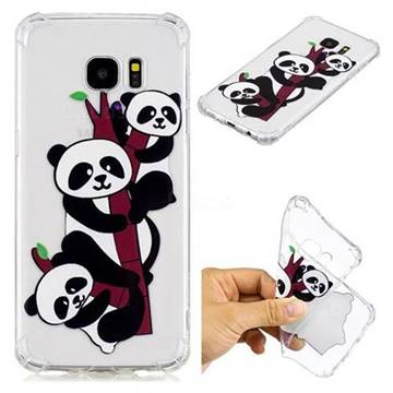 Three Pandas Anti-fall Clear Varnish Soft TPU Back Cover for Samsung Galaxy S7 Edge s7edge