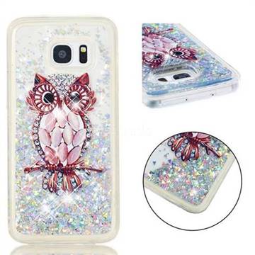 Seashell Owl Dynamic Liquid Glitter Quicksand Soft TPU Case for Samsung Galaxy S7 Edge s7edge