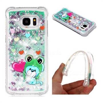 Heart Frog Lion Dynamic Liquid Glitter Sand Quicksand Star TPU Case for Samsung Galaxy S7 Edge s7edge