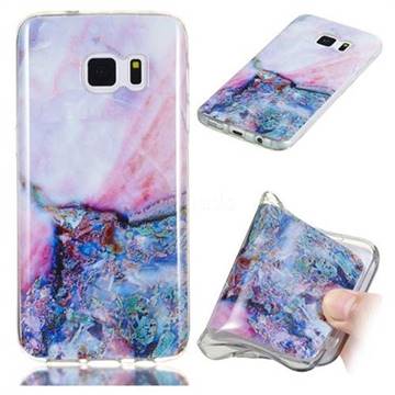 Purple Amber Soft TPU Marble Pattern Phone Case for Samsung Galaxy S7 Edge s7edge