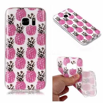 Rose Pineapple Matte Soft TPU Back Cover for Samsung Galaxy S7 Edge s7edge