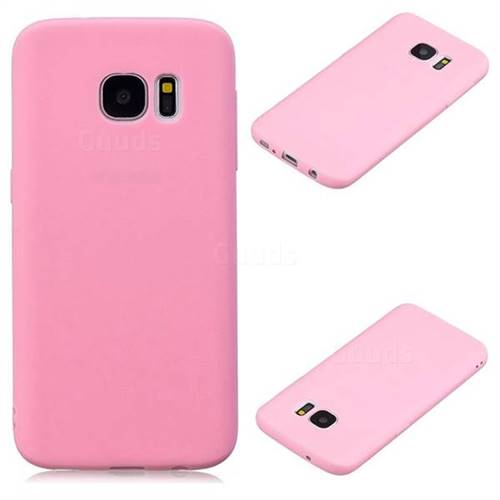 Candy Soft Silicone Protective Phone Case for Samsung Galaxy S7 Edge s7edge - Dark Pink
