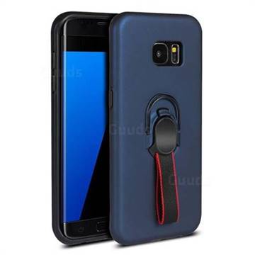 Raytheon Multi-function Ribbon Stand Back Cover for Samsung Galaxy S7 Edge s7edge - Blue