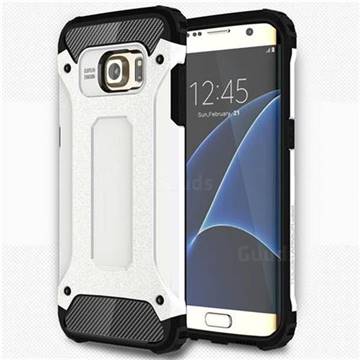 King Kong Armor Premium Shockproof Dual Layer Rugged Hard Cover for Samsung Galaxy S7 Edge s7edge - White