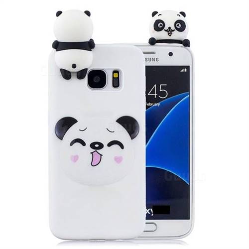 Smiley Panda Soft 3D Climbing Doll Soft Case for Samsung Galaxy S7 Edge s7edge