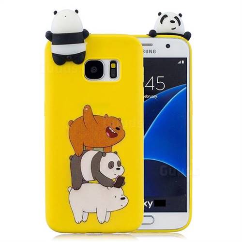Striped Bear Soft 3D Climbing Doll Soft Case for Samsung Galaxy S7 Edge s7edge