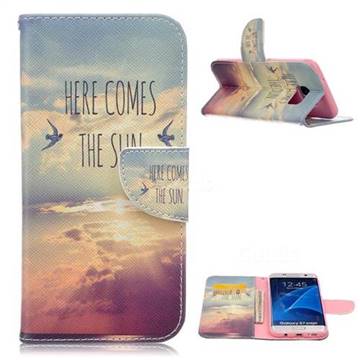 The Sunrise Leather Wallet Case for Samsung Galaxy S7 Edge G935