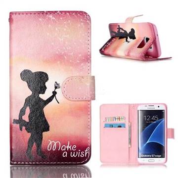 Make a Wish Leather Wallet Cover for Samsung Galaxy S7 Edge G935