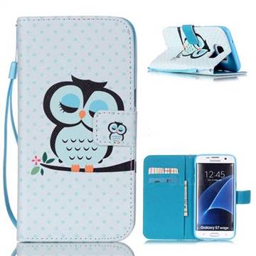 Sweet Owl Leather Wallet Case for Samsung Galaxy S7 Edge G935