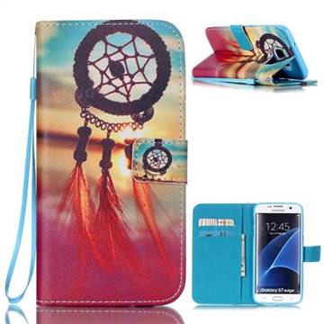 Sunset Dream Catcher Leather Wallet Case for Samsung Galaxy S7 Edge G935