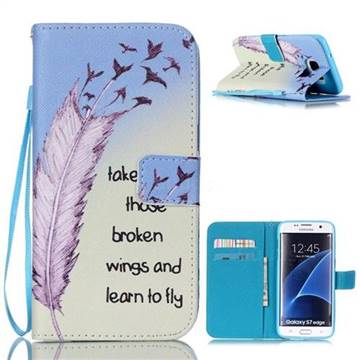 Learn to Fly Leather Wallet Case for Samsung Galaxy S7 Edge G935