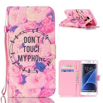 Retro Flowers Leather Wallet Case for Samsung Galaxy S7 Edge G935