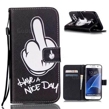 Have a Nice Day Leather Wallet Case for Samsung Galaxy S7 Edge G935