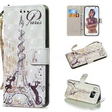 Tower Couple 3D Painted Leather Wallet Phone Case for Samsung Galaxy S7 Edge s7edge