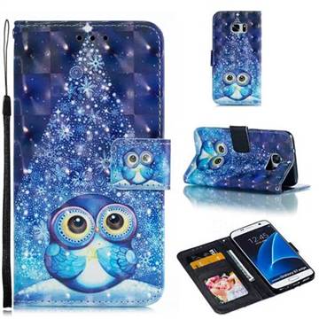 Stage Owl 3D Painted Leather Phone Wallet Case for Samsung Galaxy S7 Edge s7edge