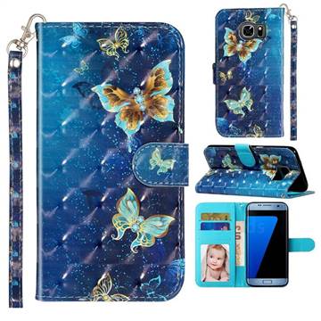 Rankine Butterfly 3D Leather Phone Holster Wallet Case for Samsung Galaxy S7 Edge s7edge