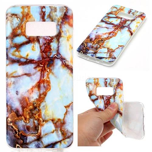 Blue Gold Soft TPU Marble Pattern Case for Samsung Galaxy S8