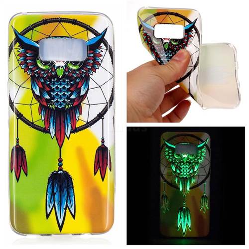 Owl Wind Chimes Noctilucent Soft TPU Back Cover for Samsung Galaxy S8