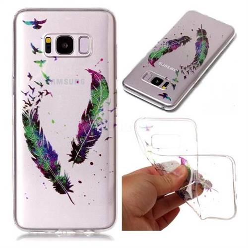 Colored Feathers Super Clear Soft TPU Back Cover for Samsung Galaxy S8