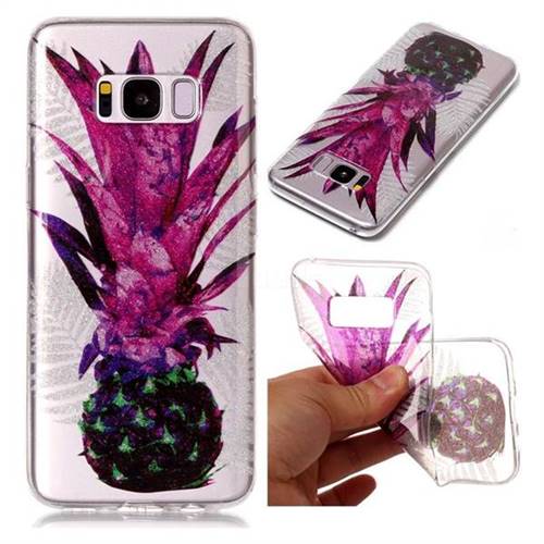 Purple Pineapple Super Clear Soft TPU Back Cover for Samsung Galaxy S8