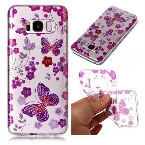 Safflower Butterfly Super Clear Soft TPU Back Cover for Samsung Galaxy S8