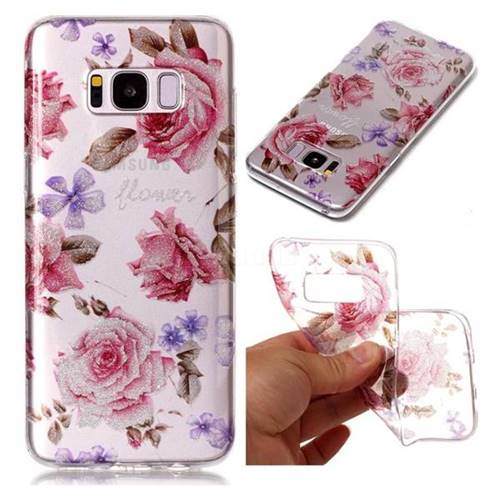 Blossom Peony Super Clear Soft TPU Back Cover for Samsung Galaxy S8