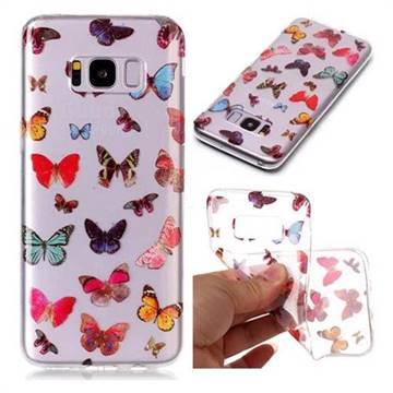 Colorful Butterfly Super Clear Soft TPU Back Cover for Samsung Galaxy S8