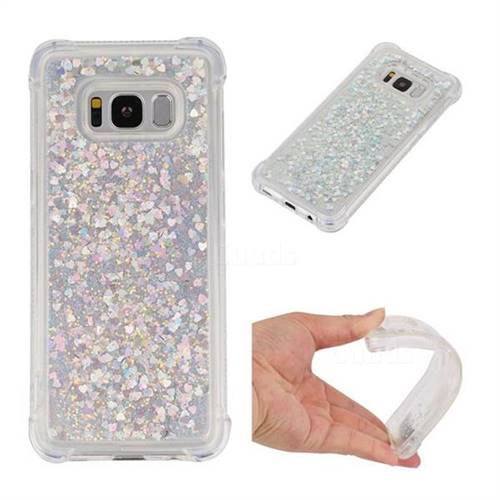 Dynamic Liquid Glitter Sand Quicksand Star TPU Case for Samsung Galaxy S8 - Silver