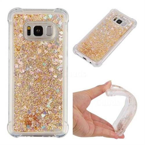 Dynamic Liquid Glitter Sand Quicksand Star TPU Case for Samsung Galaxy S8 - Diamond Gold