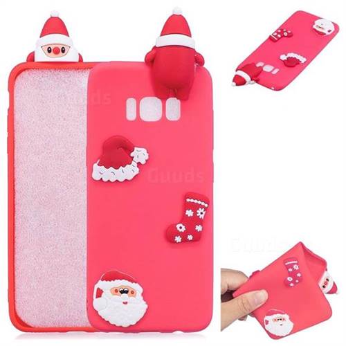 Red Santa Claus Christmas Xmax Soft 3D Silicone Case for Samsung Galaxy S8