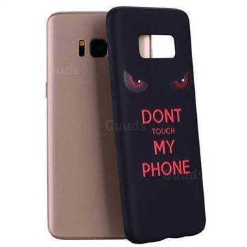 Red Eyes 3D Embossed Relief Black Soft Back Cover for Samsung Galaxy S8