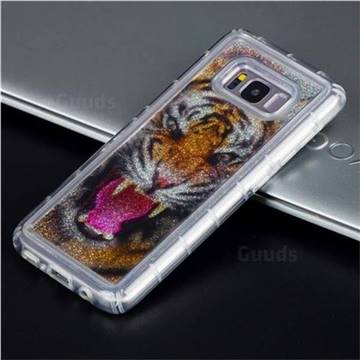 Tiger Glassy Glitter Quicksand Dynamic Liquid Soft Phone Case for Samsung Galaxy S8