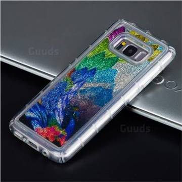 Phoenix Glassy Glitter Quicksand Dynamic Liquid Soft Phone Case for Samsung Galaxy S8
