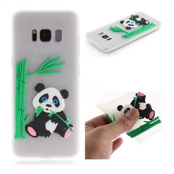 Panda Eating Bamboo Soft 3D Silicone Case for Samsung Galaxy S8 - Translucent