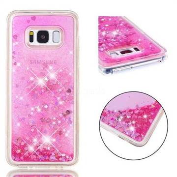 Dynamic Liquid Glitter Quicksand Sequins TPU Phone Case for Samsung Galaxy S8 - Rose