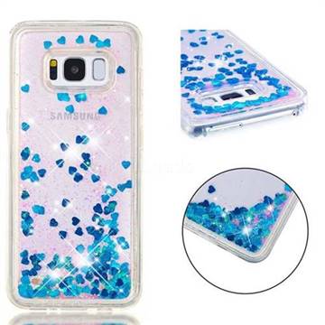 Dynamic Liquid Glitter Quicksand Sequins TPU Phone Case for Samsung Galaxy S8 - Blue
