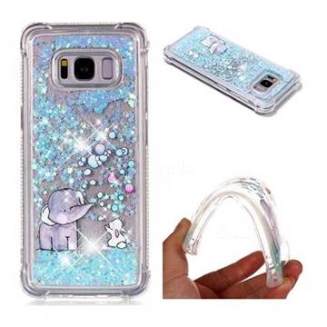 Bubble Jumbo Rabbit Dynamic Liquid Glitter Sand Quicksand Star TPU Case for Samsung Galaxy S8