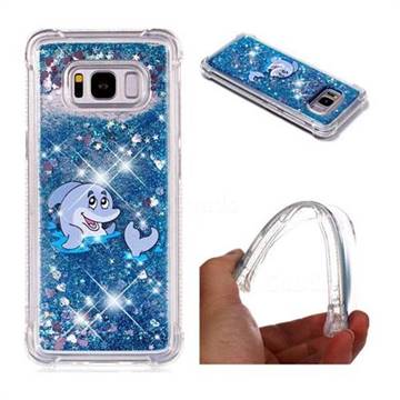 Happy Dolphin Dynamic Liquid Glitter Sand Quicksand Star TPU Case for Samsung Galaxy S8