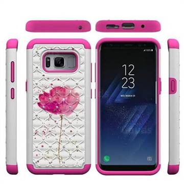 Watercolor Studded Rhinestone Bling Diamond Shock Absorbing Hybrid Defender Rugged Phone Case Cover for Samsung Galaxy S8